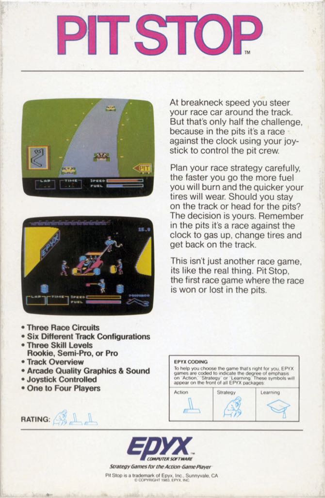 Pitstop - Colecovision video game collectible - Main Image 2
