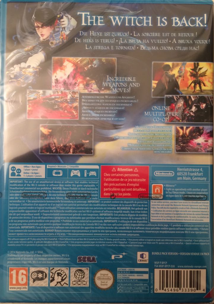 Bayonetta 2 - Nintendo Wii U (Nintendo - 1) video game collectible [Barcode 045496333904] - Main Image 2