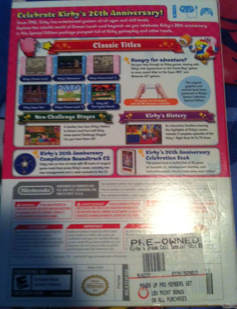 Kirby’s Dream Collection - Nintendo Wii video game collectible - Main Image 2