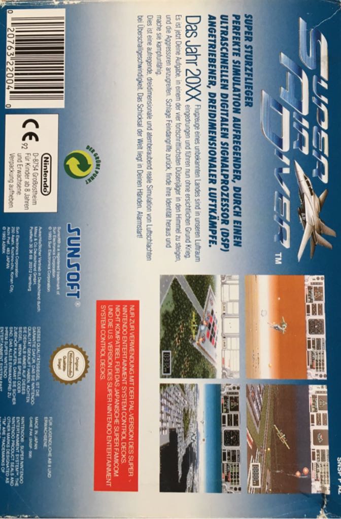 Super Air Diver - Nintendo Super Nintendo Entertainment System (SNES) (SunSoft - 1) video game collectible - Main Image 2