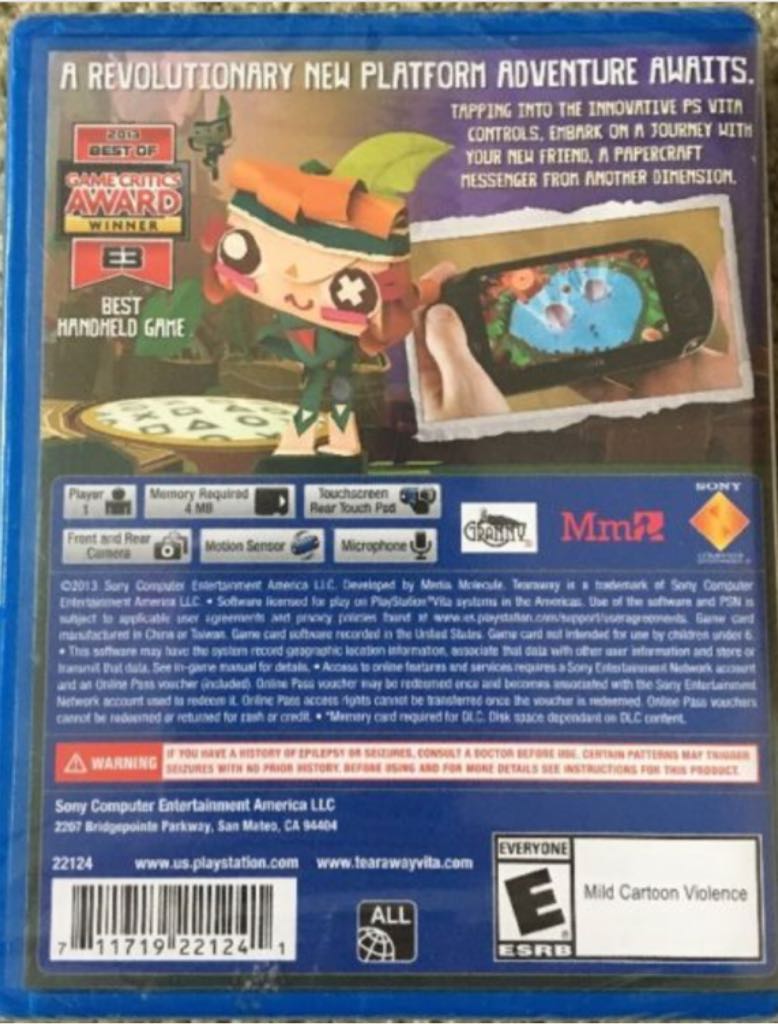 Tearaway - Sony PlayStation Vita (PS Vita) video game collectible - Main Image 2