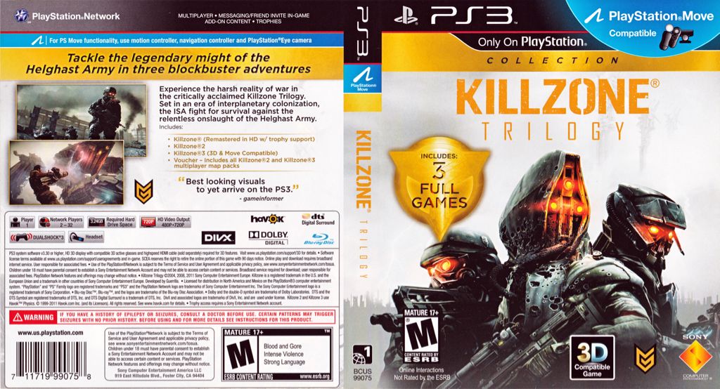 Killzone Trilogy - Sony PlayStation 3 (PS3) (Sony - 1) video game collectible [Barcode 711719990758] - Main Image 2