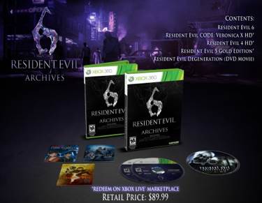 Resident Evil 6 Archives - Microsoft Xbox 360 (Capcom - 1-4) video game collectible - Main Image 2