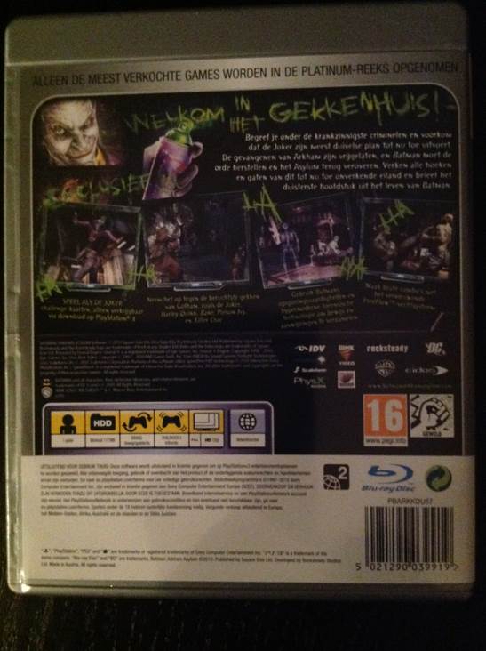Batman Arkham Asylum-Platinum - Sony PlayStation 3 (PS3) (Square Enix Ltd. - 1) video game collectible [Barcode 5021290039919] - Main Image 2