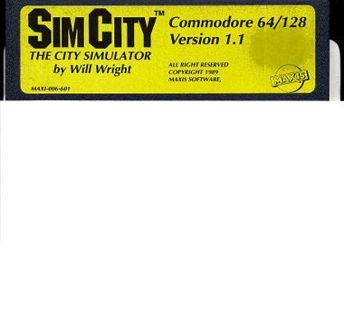 SimCity Version 1.1 - Commodore 64 video game collectible - Main Image 3