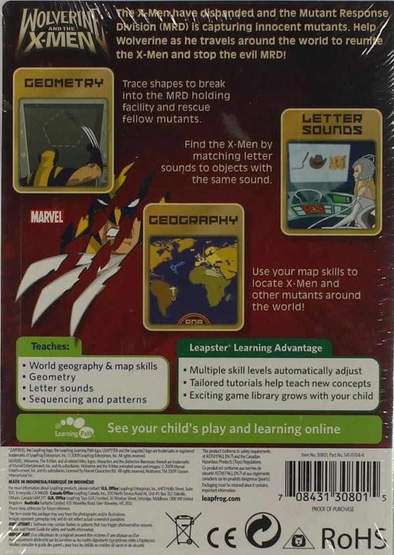 Wolverine And The X-Men - Leapster (Leapfrog - 1) video game collectible - Main Image 2