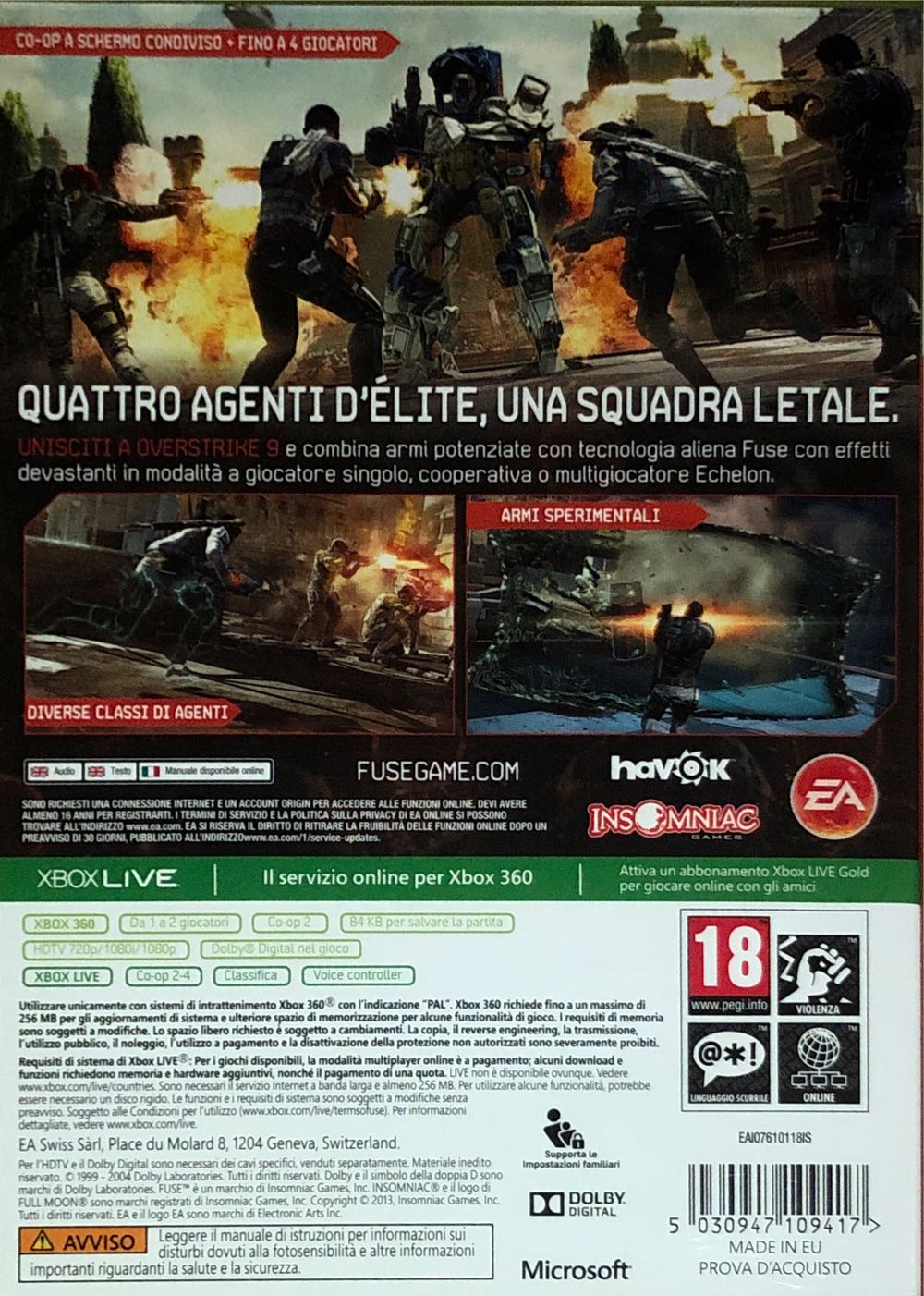 Fuse - Microsoft Xbox 360 video game collectible [Barcode 5030947109417] - Main Image 2