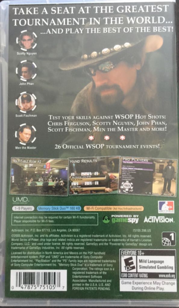 The Official Game World Series Of Poker - Sony PlayStation Portable (PSP) (Activision) video game collectible - Main Image 2
