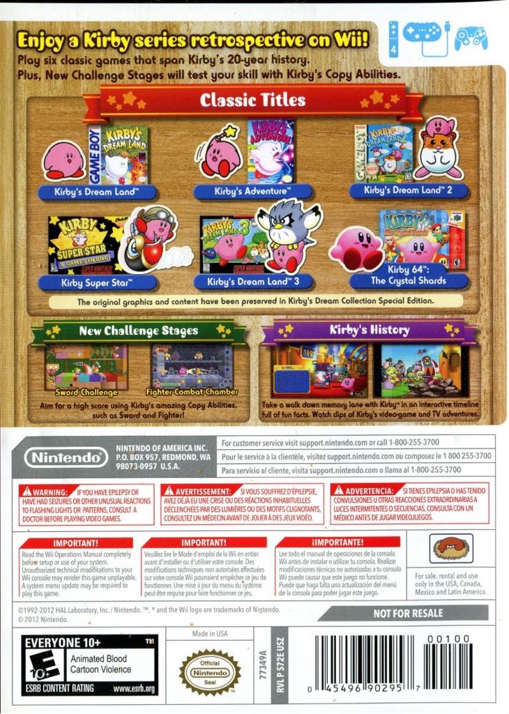 Kirby’s Dream Collection Special Edition - Nintendo Wii (Nintendo - 4) video game collectible [Barcode 0045496902933] - Main Image 2