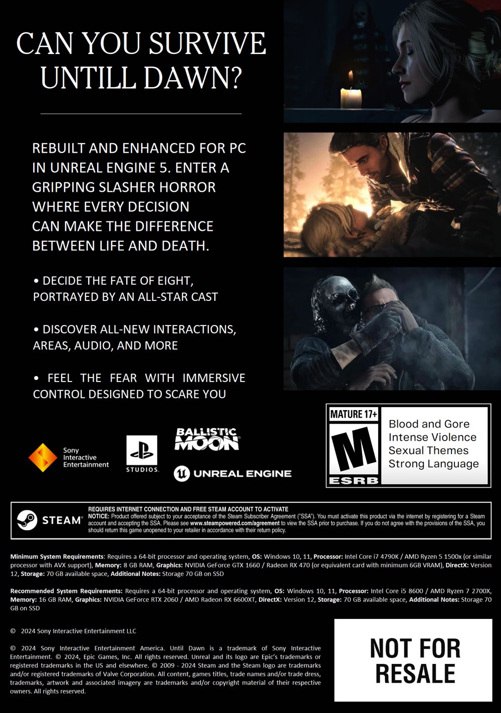 Until Dawn - Valve Steam (Sony Interactive Entertainment - 1) video game collectible - Main Image 2