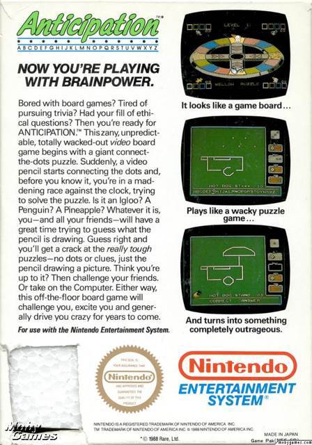 Antacipation - Nintendo Entertainment System (NES) video game collectible - Main Image 2