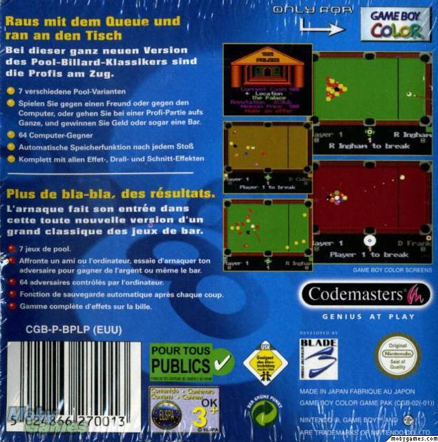 Pro Pool - Nintendo Game Boy Color video game collectible - Main Image 2