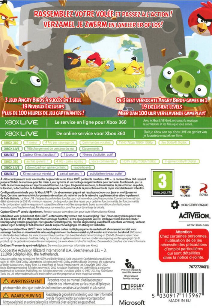 Angry Birds Trilogy - Nintendo Wii (Activision/Rovio Entertainment - 1) video game collectible [Barcode 5030917130458] - Main Image 2