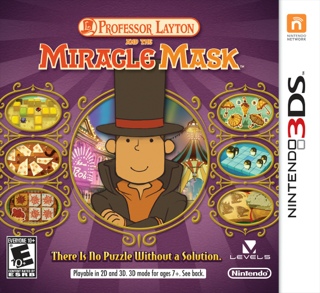 Professor Layton And The Miracle Mask - Nintendo 3DS (Nintendo - 1) video game collectible [Barcode 045496742218] - Main Image 1