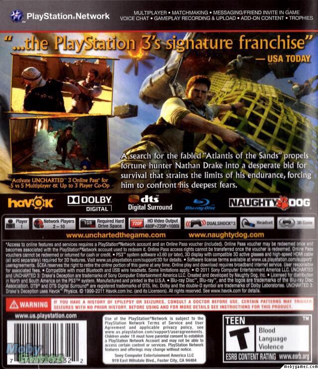 Uncharted 3: Drake’s Deception-Game Of The Year Edition - Sony PlayStation 3 (PS3) (Naughty Dog - 1-10) video game collectible - Main Image 2