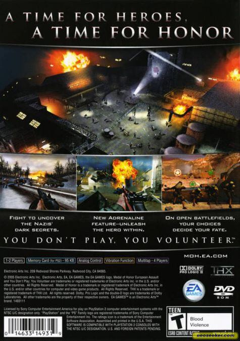 Medal of Honor: European Assault - Sony PlayStation 2 (PS2) (EA Games / Electronic Arts - 1) video game collectible - Main Image 2