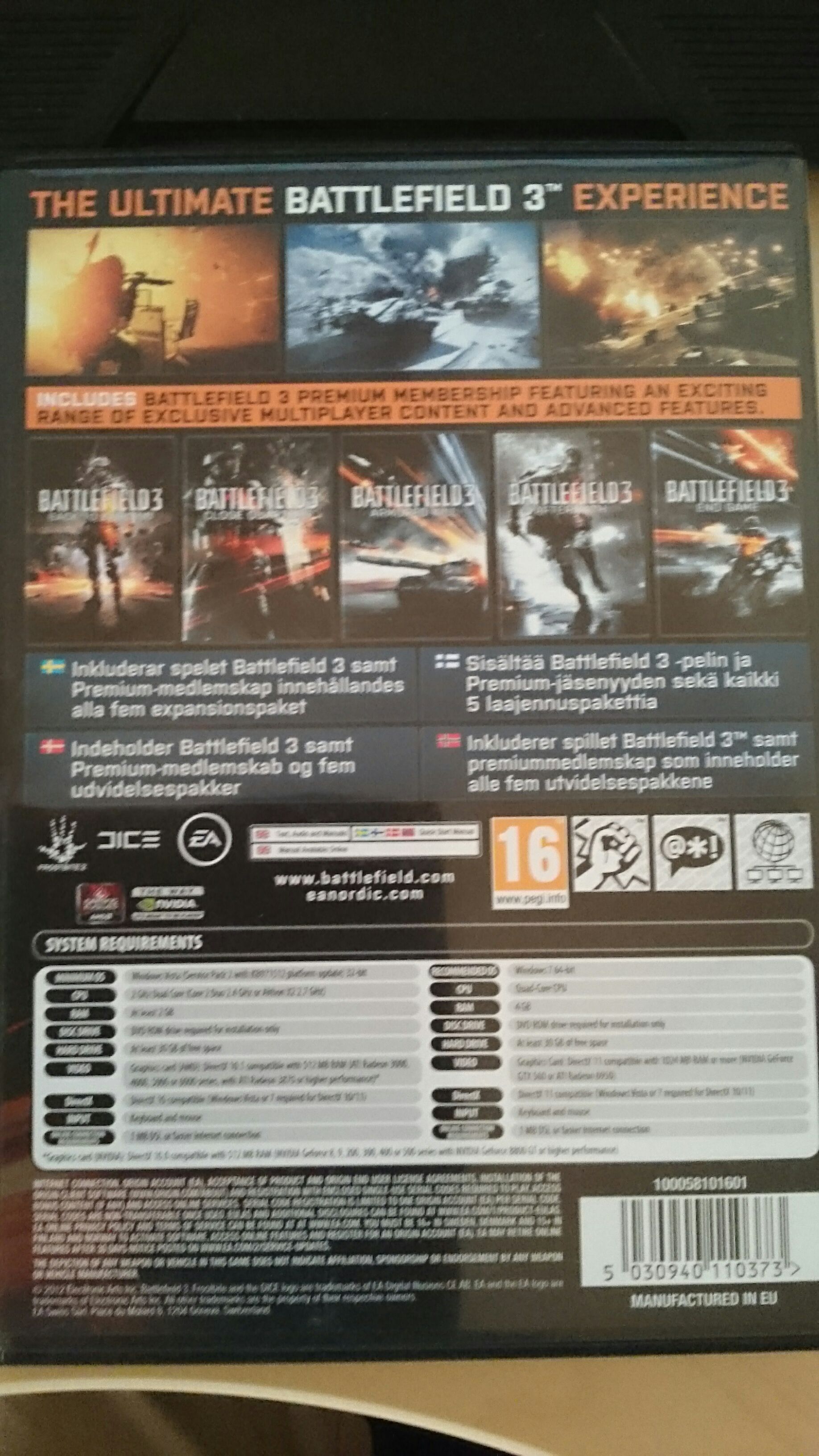 Battlefield 3 Premium Edition - PC (EA - 1) video game collectible [Barcode 5030940110373] - Main Image 2