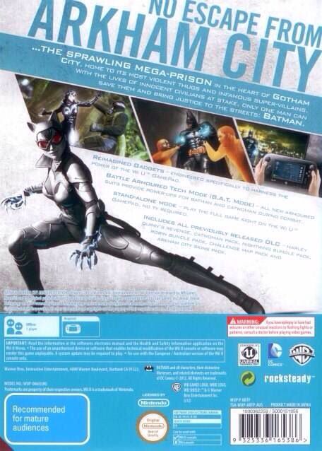 Batman: Arkham City Armored Edition - Nintendo Wii U (Warner Bros Interactive Entertainment - 1) video game collectible - Main Image 2