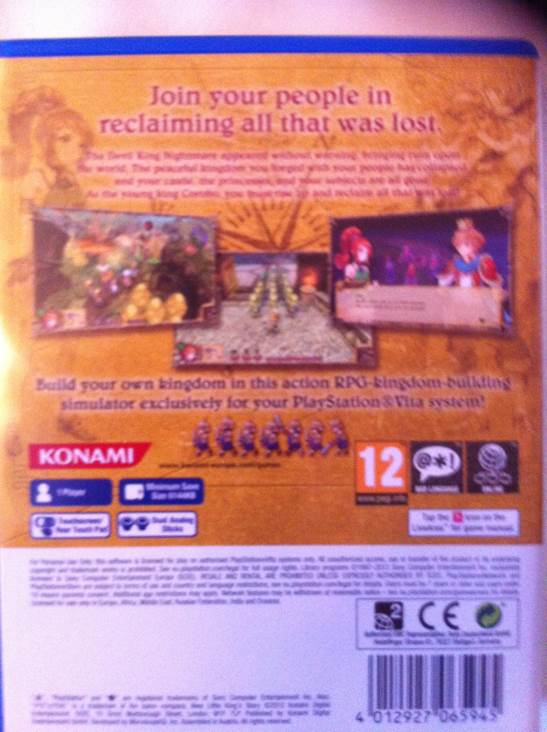 New Little King’s Story - Sony PlayStation Vita (PS Vita) (Konami - 1) video game collectible [Barcode 4012927065945] - Main Image 2