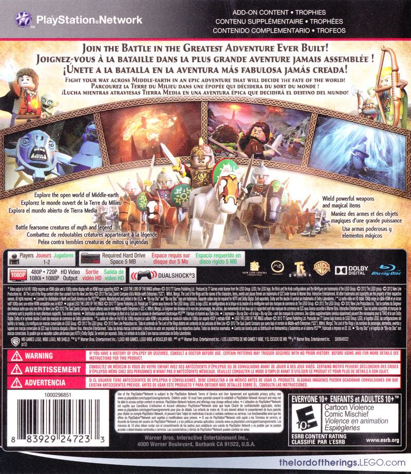 Lego The Lord Of The Rings - Sony PlayStation 3 (PS3) video game collectible [Barcode 5051890123459] - Main Image 2