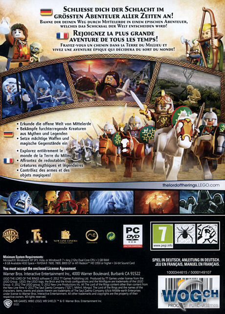 LEGO Lord of the Rings - Nintendo Wii (WB Games) video game collectible [Barcode 883929289677] - Main Image 2