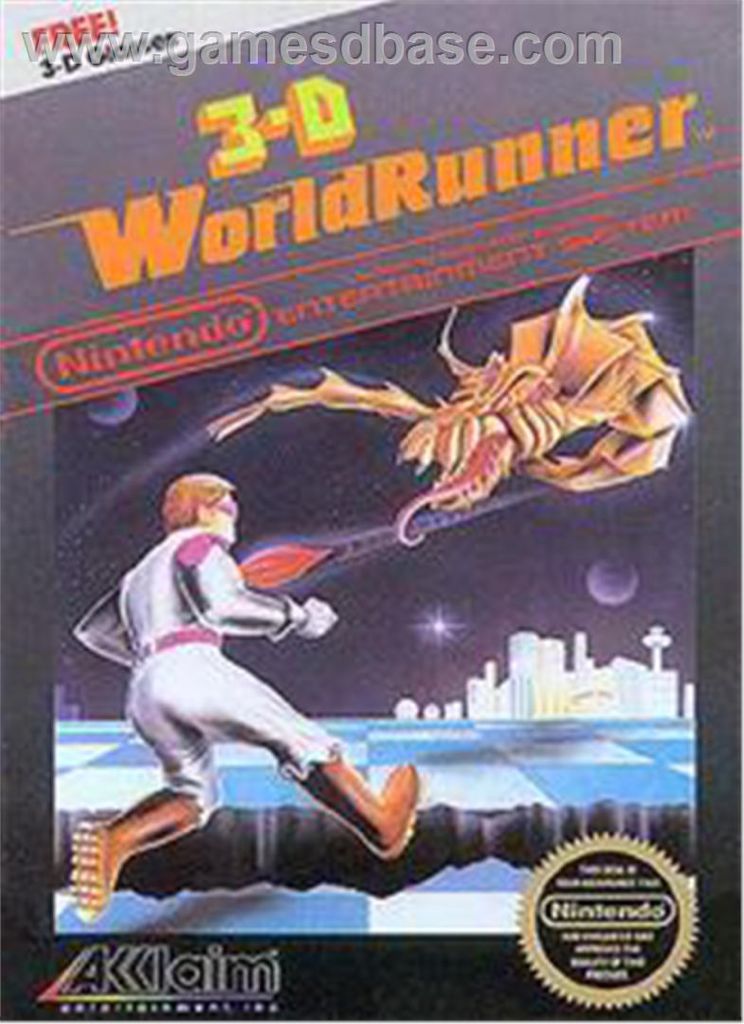 3d World Runner - Nintendo Entertainment System (NES) (Akklaim Entertainment - 1) video game collectible - Main Image 1