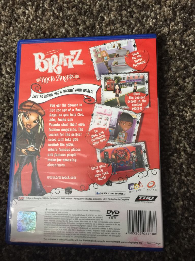 Bratz: Rock Angelz - Sony PlayStation 2 (PS2) (THQ - 1) video game collectible [Barcode 4005209067188] - Main Image 2