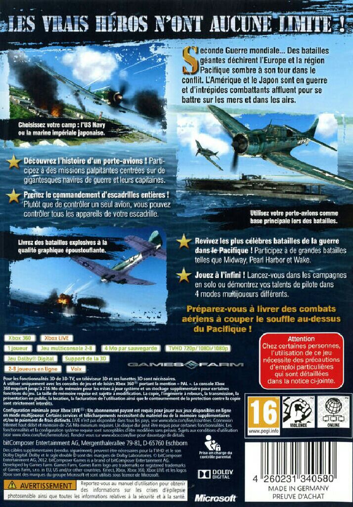 Air Conflicts: Pacific Carriers - Sony PlayStation 3 (PS3) (Maximum Games - 8) video game collectible [Barcode 814290012465] - Main Image 2