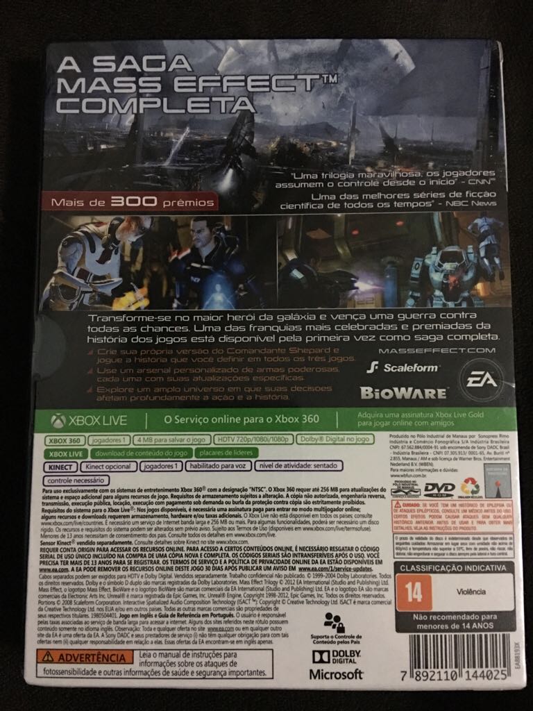 Mass Effect Trilogy - Microsoft Xbox 360 (Eletronic Arts - 1) video game collectible [Barcode 7892110144025] - Main Image 2