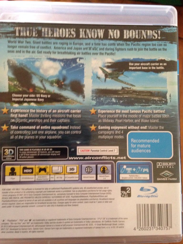 Air Conflicts Pacific Carriers - Sony PlayStation 3 (PS3) video game collectible [Barcode 4260231340757] - Main Image 2
