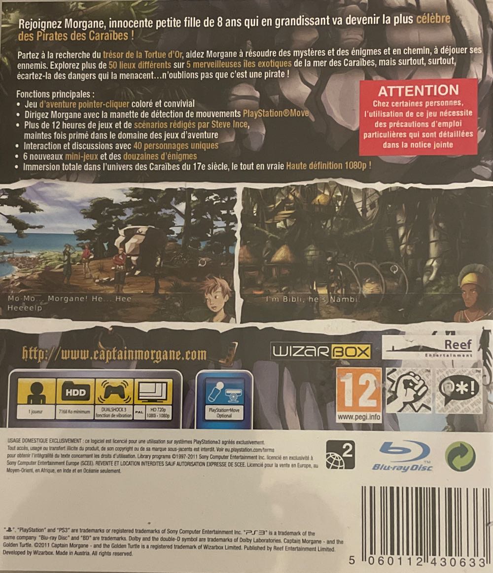 Captain Morgane And The Golden Turtle - Sony PlayStation 3 (PS3) (dtp entertainment - 1) video game collectible [Barcode 5060112430633] - Main Image 2