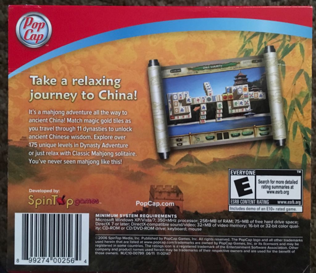 Mahjong Escape - PC - PC (Pop Cap - 1) video game collectible [Barcode 899274002564] - Main Image 2