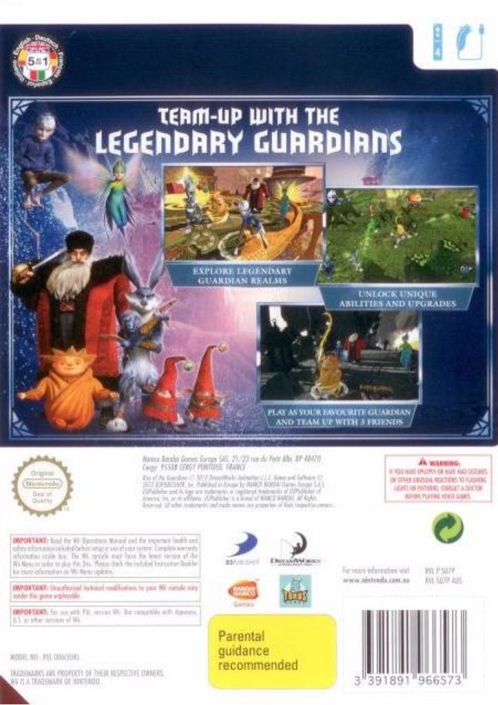 Rise Of The Guardians - Nintendo Wii video game collectible - Main Image 2