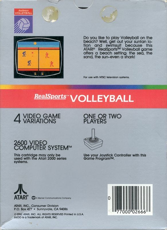 Real Sports Volleyball - Atari 2600 (Atari - 2) video game collectible - Main Image 2