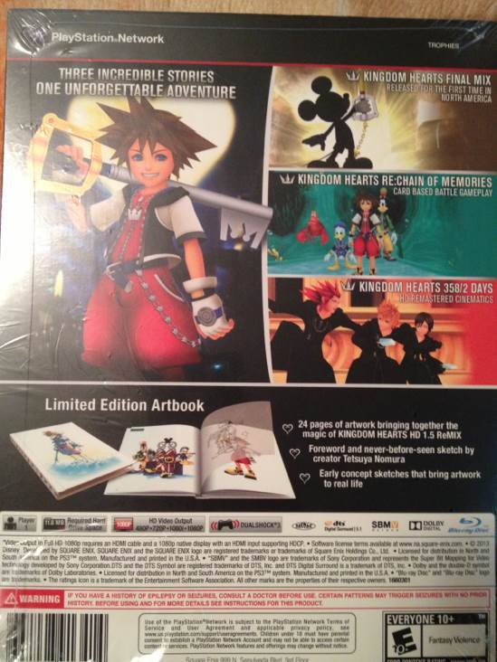 Kingdom Hearts 1.5 HD Remix - Sony PlayStation 3 (PS3) (Disney - 1) video game collectible [Barcode 662242973414] - Main Image 2