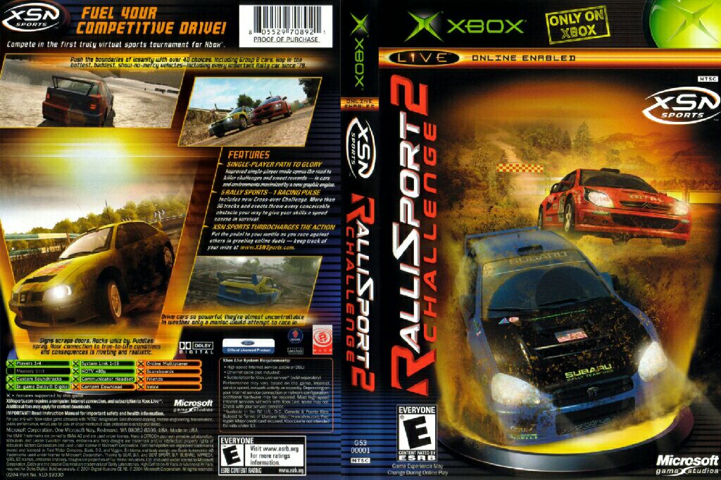 Rally Sport Challenge 2 - Microsoft Xbox video game collectible - Main Image 2