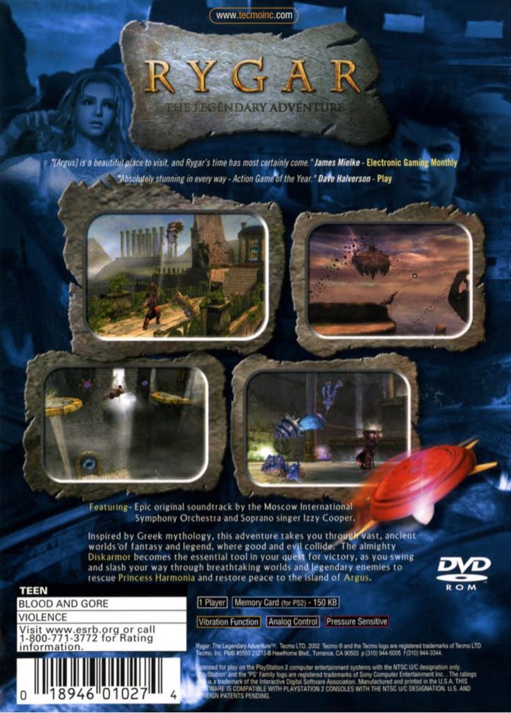 Rygar: The Legendary Adventure - Sony PlayStation 2 (PS2) (Wanadoo Edition - 1) video game collectible [Barcode 0018946010274] - Main Image 2