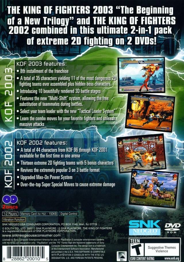 King Of Fighters 2002/2003 - Sony PlayStation 2 (PS2) (SNK NeoGeo - 1-2) video game collectible [Barcode 822262800705] - Main Image 2