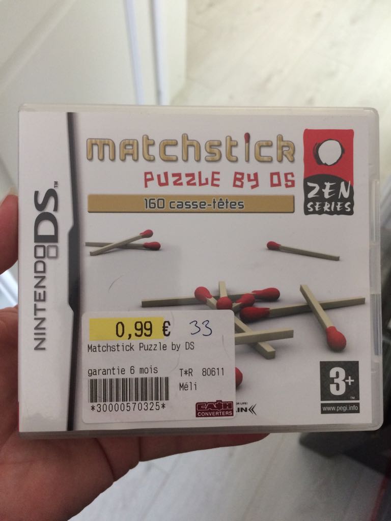 Matchstick Puzzle By Ds - Nintendo DS video game collectible [Barcode 3499550257588] - Main Image 1