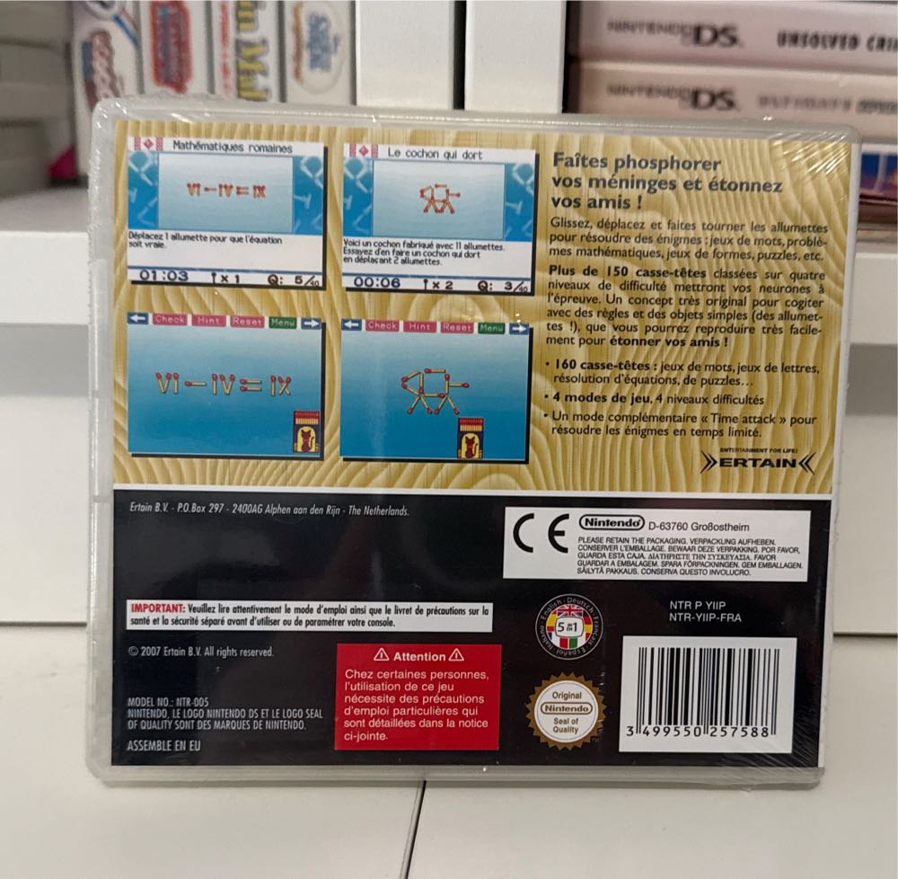 Matchstick Puzzle By Ds - Nintendo DS video game collectible [Barcode 3499550257588] - Main Image 2