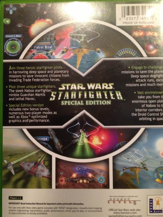 Star Wars Starfighter Special Edition - Microsoft Xbox (LucasArts) video game collectible [Barcode 6074711655754] - Main Image 2