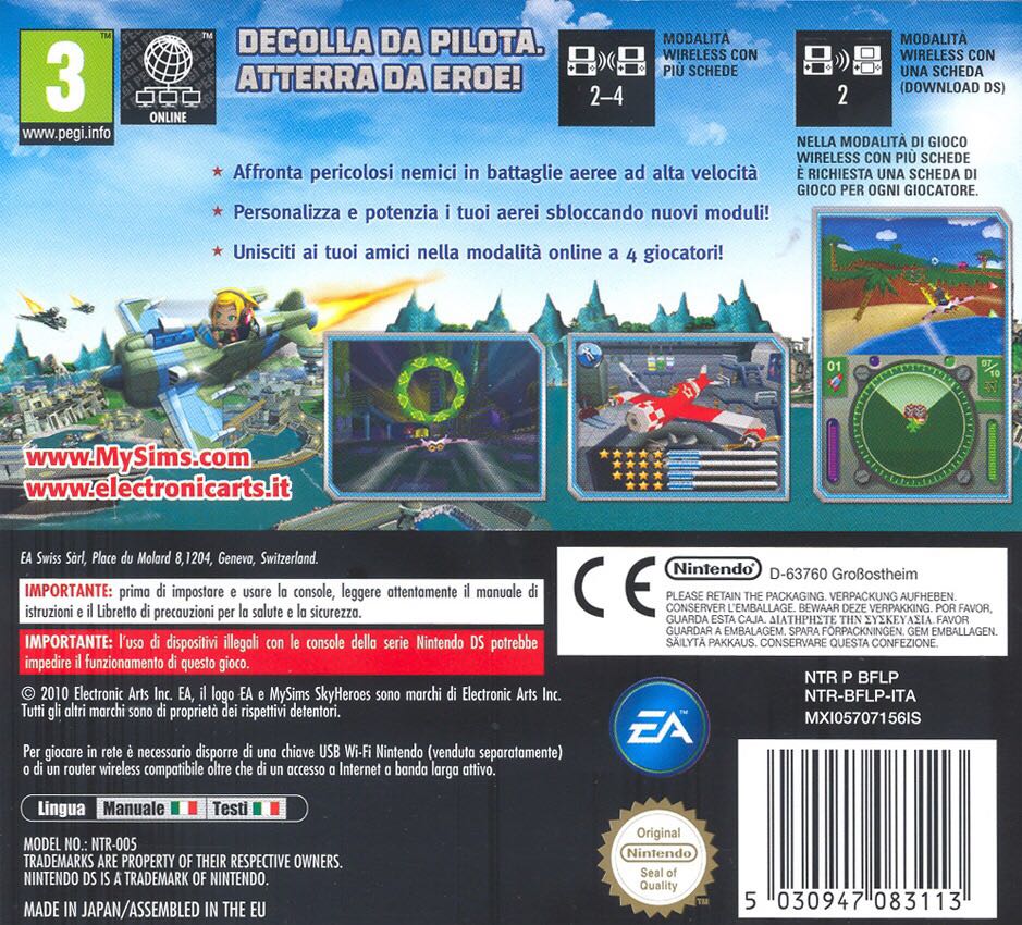 My Sims Skyheroes for Nintendo DS - Nintendo DS (EA - 1) video game collectible [Barcode 5030935083118] - Main Image 2