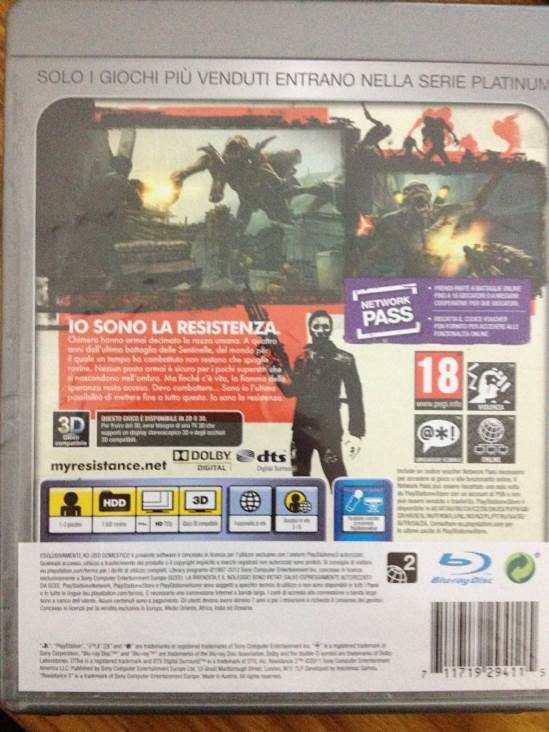 Resistence 3 - Sony PlayStation 3 (PS3) video game collectible - Main Image 2