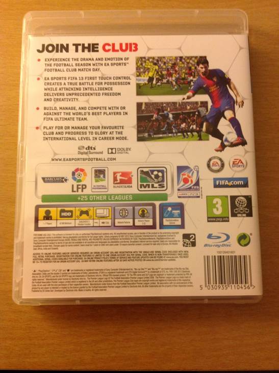 FIFA 13: Ultimate Edition - Sony PlayStation 3 (PS3) (Ea Sports - 7) video game collectible [Barcode 5030935110456] - Main Image 2