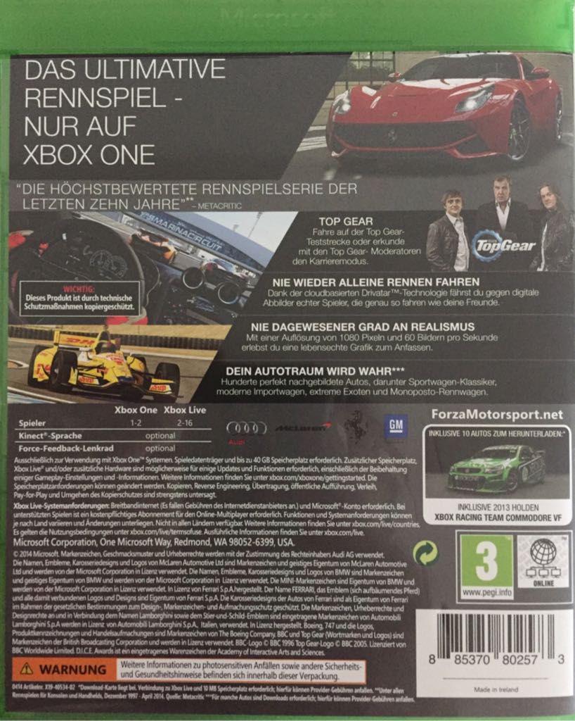 Forza Motorsport 5 - Microsoft Xbox One video game collectible [Barcode 885370802573] - Main Image 2