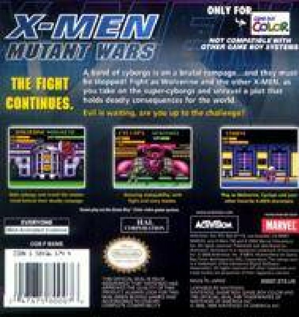 Xmen Mutant Wars - Nintendo Game Boy Color video game collectible - Main Image 2