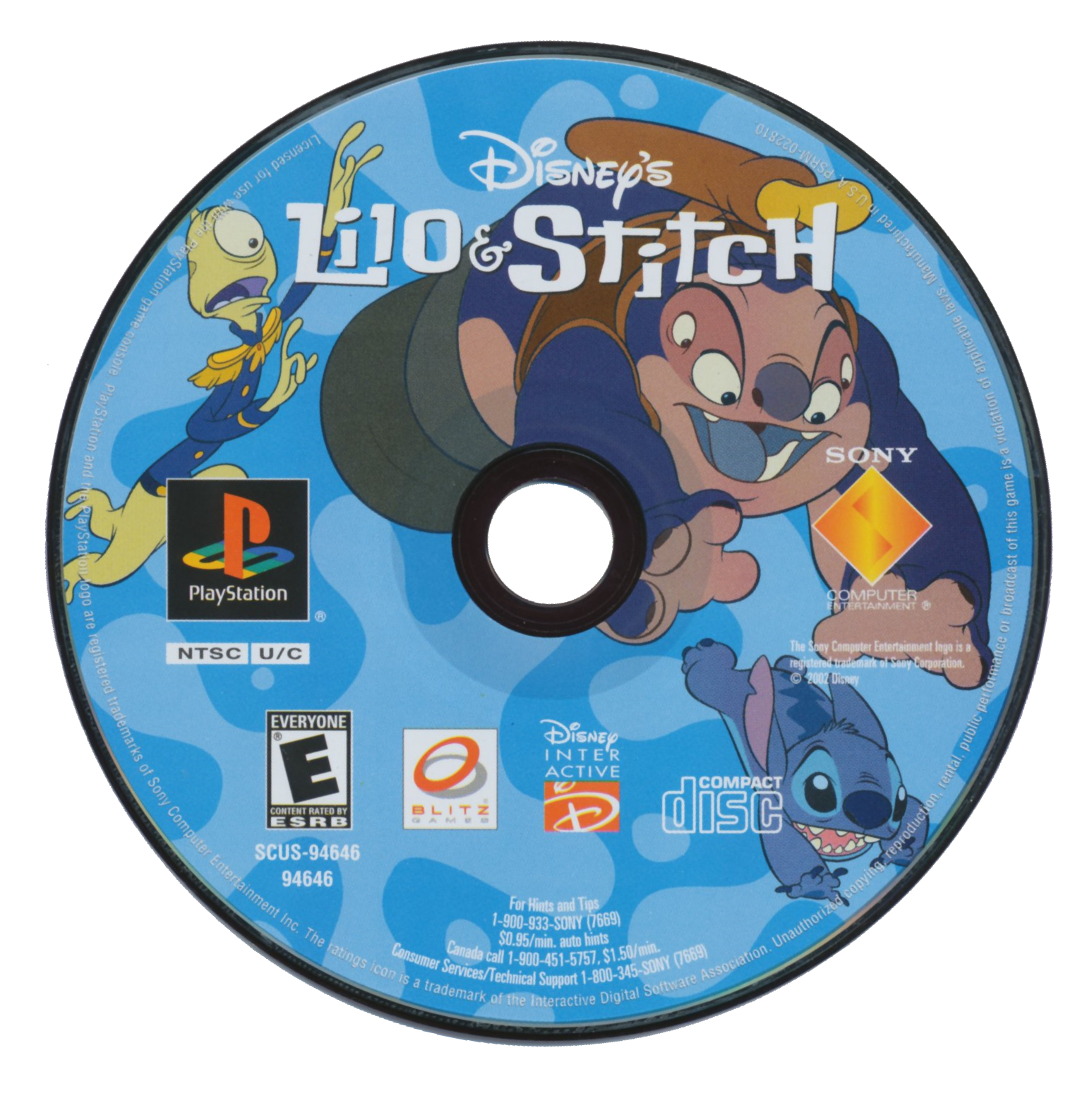 Disney’s Lilo & Stitch - Sony PlayStation (Sony Computer Entertaiment - 1) video game collectible [Barcode 711719464624] - Main Image 3