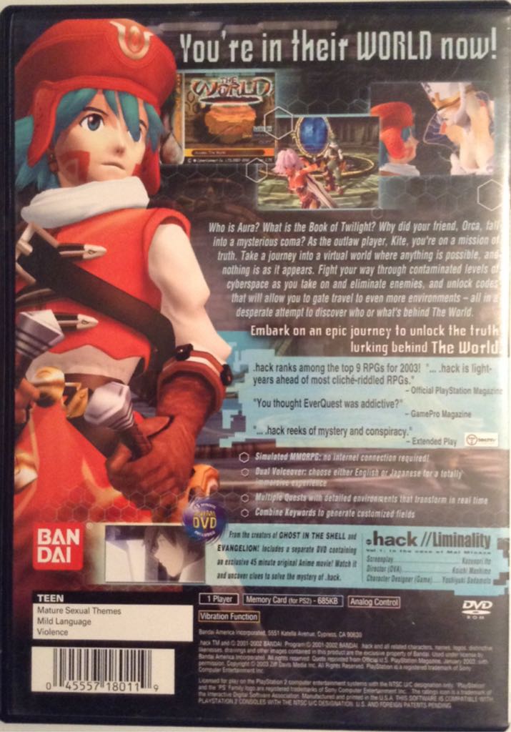 .Hack Infection - Sony PlayStation 2 (PS2) (Bandai - 1) video game collectible - Main Image 2