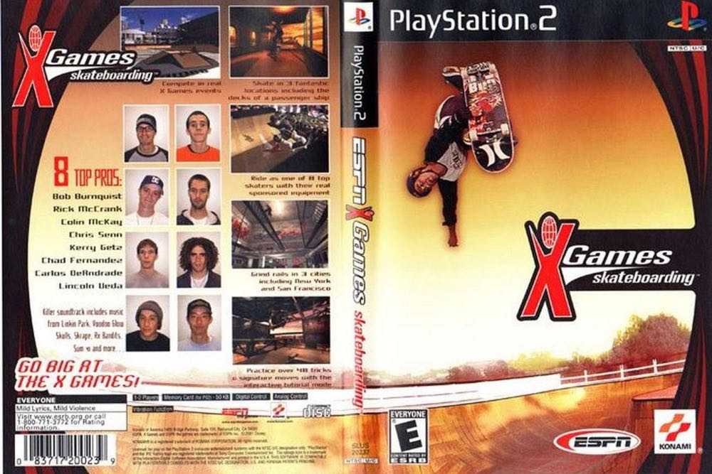 ESPN X Games Skateboarding - Sony PlayStation 2 (PS2) (Konami - 1) video game collectible [Barcode 083717200239] - Main Image 2
