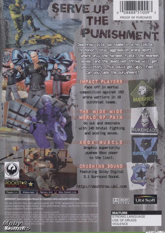 Deathrow: Underground Team Combat - Microsoft Xbox (Ubisoft Entertainment - 2) video game collectible [Barcode 3307210122148] - Main Image 2